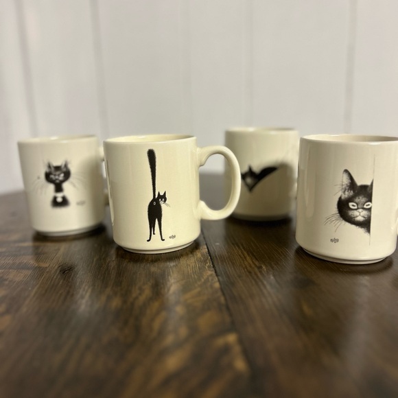 NWT Vintage Albert Dubout “Cats” Mug Collection - Picture 6 of 7